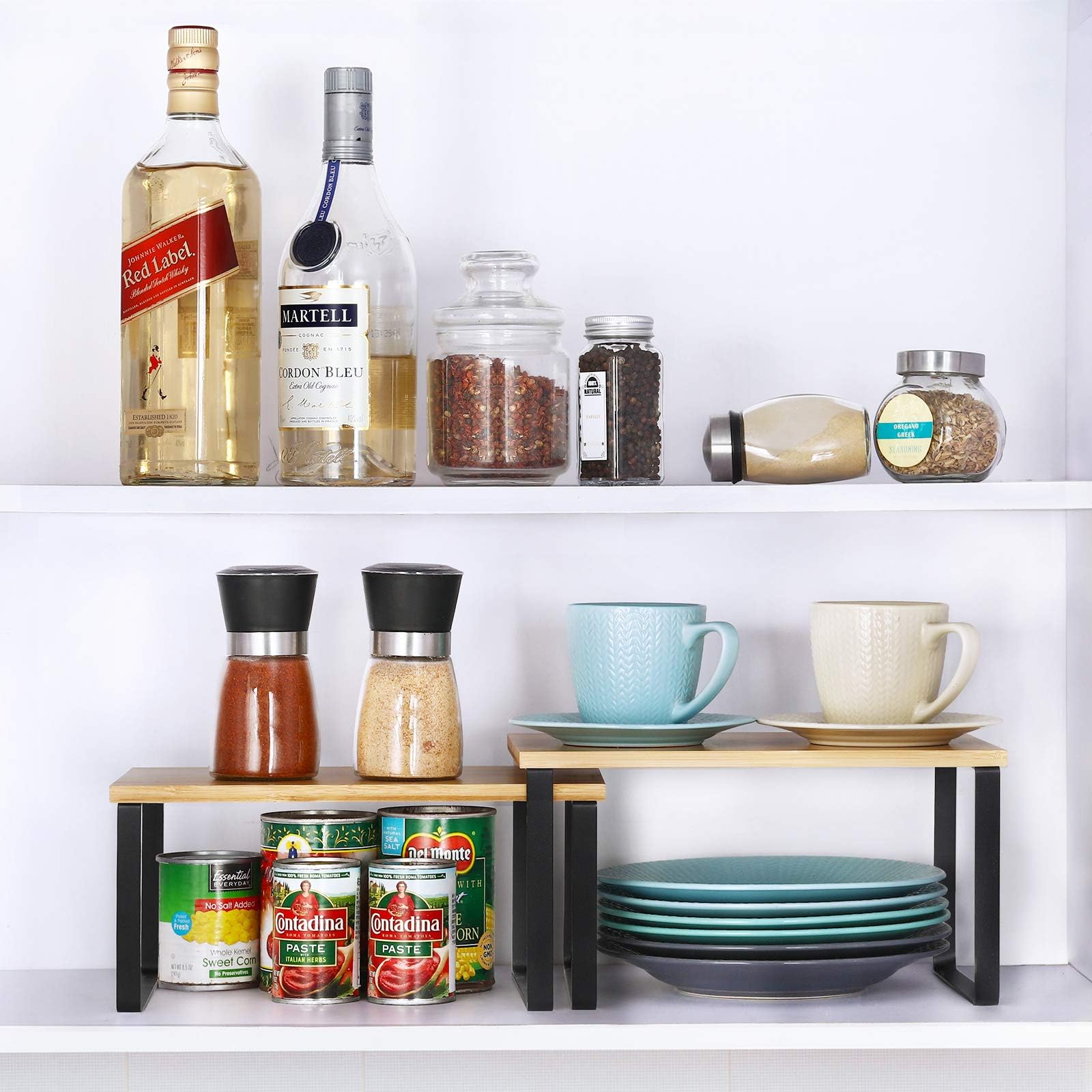 Foto 4 | Shelf Organizer Nex - Juego De Muebles Y Encimeras De Cocina (4 Unidades), Color Negro Y Natural - Venta Internacional.