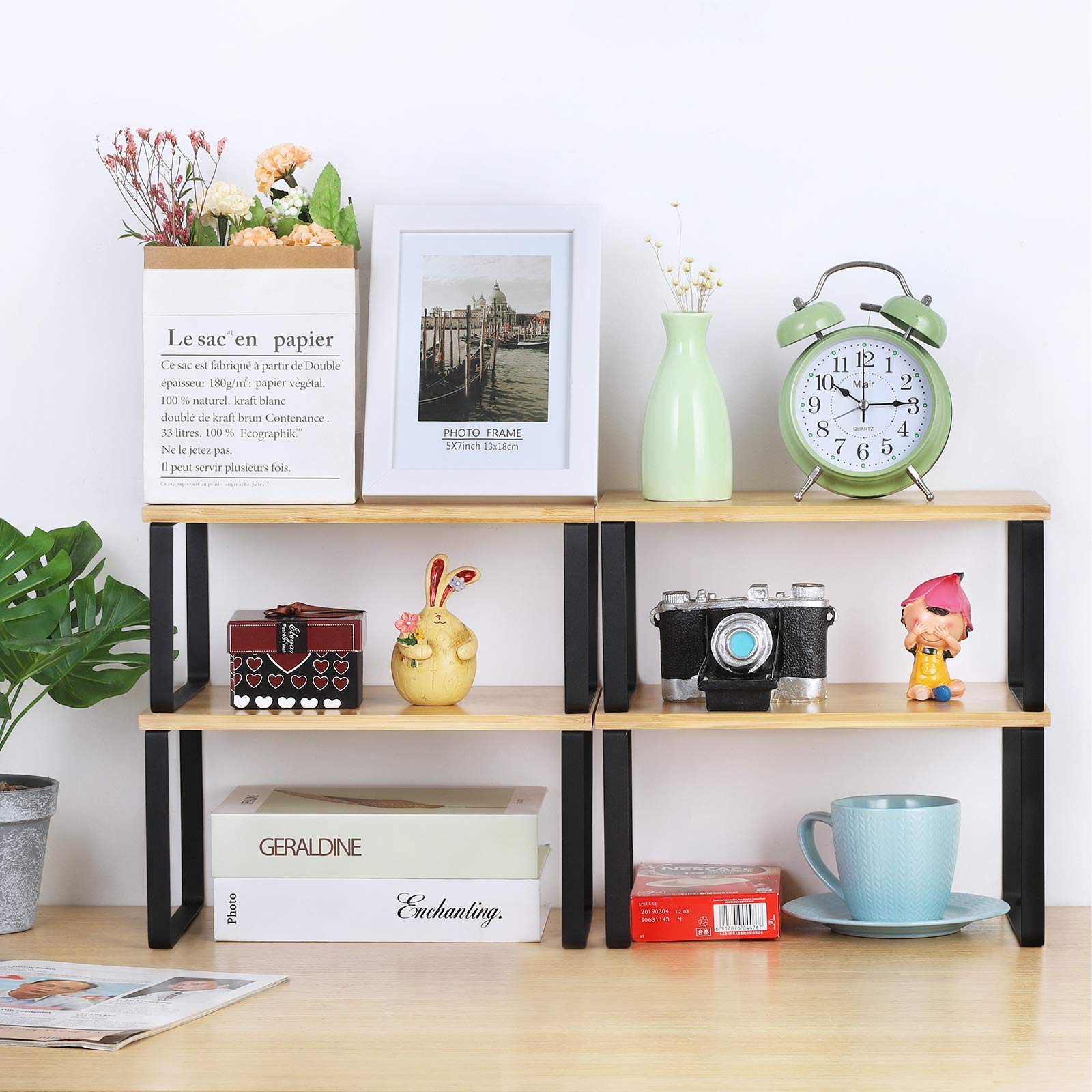 Foto 5 | Shelf Organizer Nex - Juego De Muebles Y Encimeras De Cocina (4 Unidades), Color Negro Y Natural - Venta Internacional.