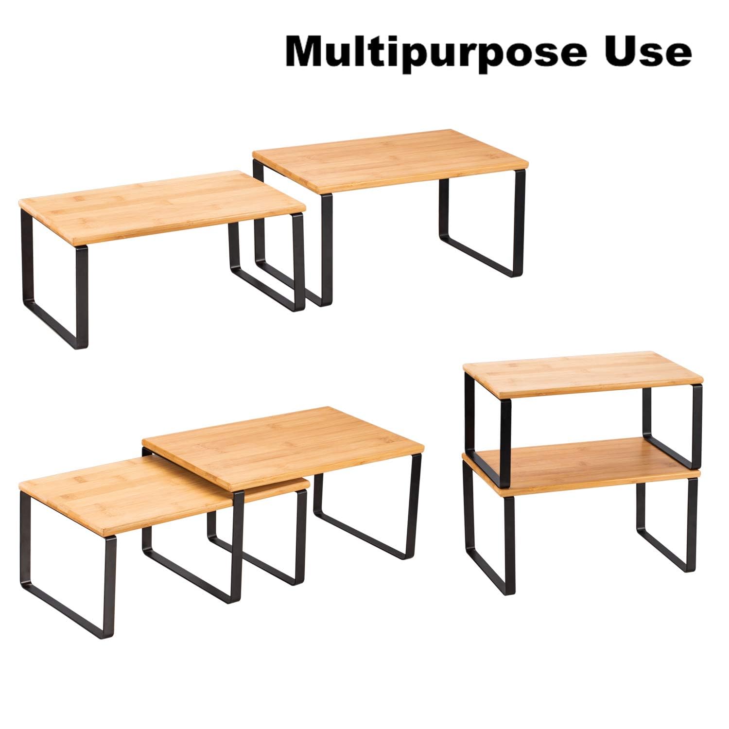 Foto 7 | Shelf Organizer Nex - Juego De Muebles Y Encimeras De Cocina (4 Unidades), Color Negro Y Natural - Venta Internacional.