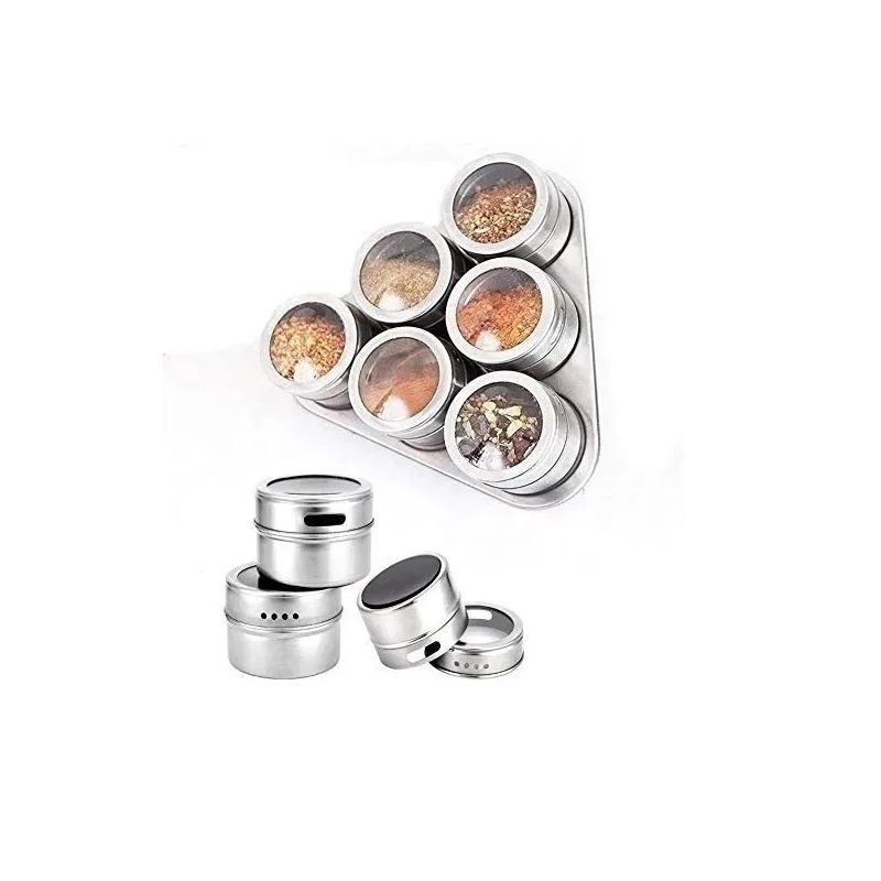 Foto 3 pulgar | Spices Condiments Kitchen Magnetic Metal Triangular - Venta Internacional.