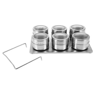 Foto 1 | Frascos De Condimentos De Cocina, Especias, Metálicos, Magnéticos, Con Acrílico - Venta Internacional.