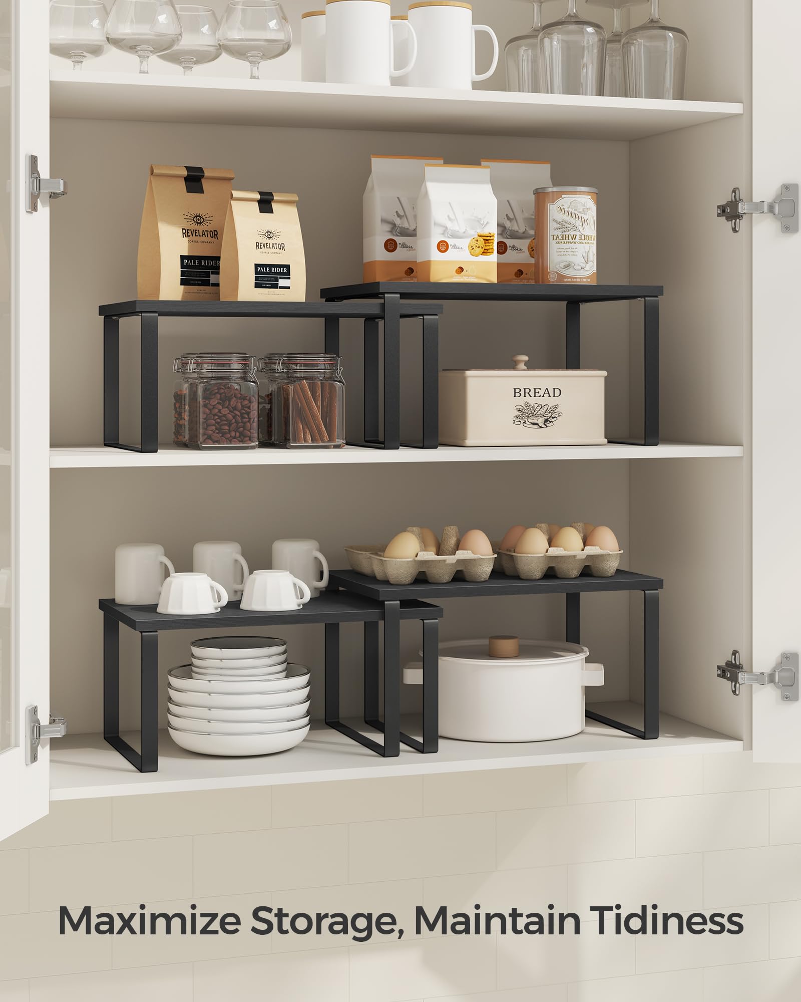 Foto 4 pulgar | Estante Organizador De Armario Songmics Kitchen Set 2 De Metal Y Madera Artificial - Venta Internacional.
