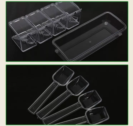 Foto 3 pulgar | Especiero Organizador Xtellar Con 4 Recipientes Color Transparente