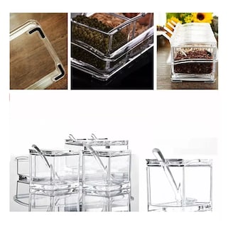 Foto 5 | Especieros Salsera Organizador Azucarero Cocina 4 Piezas Transparente