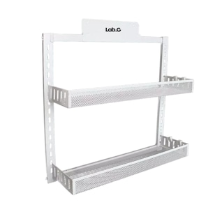 Foto 1 | Especiero Estante Organizador Metálico Cocina 2 Niveles Blanco