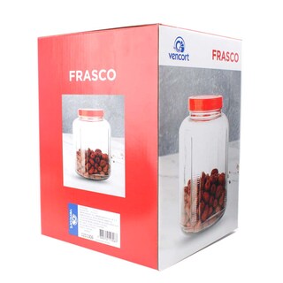 Foto 2 | Frasco De Vidrio Grueso Vencort Tapa Roja 4.5 Litros