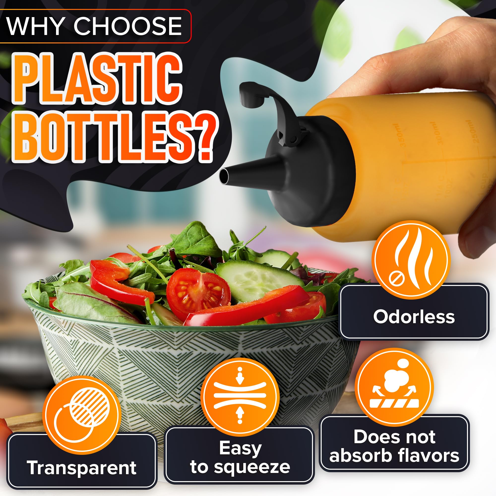 Foto 4 pulgar | Botellas Para Exprimir Condimentos Burius De 350 Ml (paquete De 6) Para Salsas - Venta Internacional.