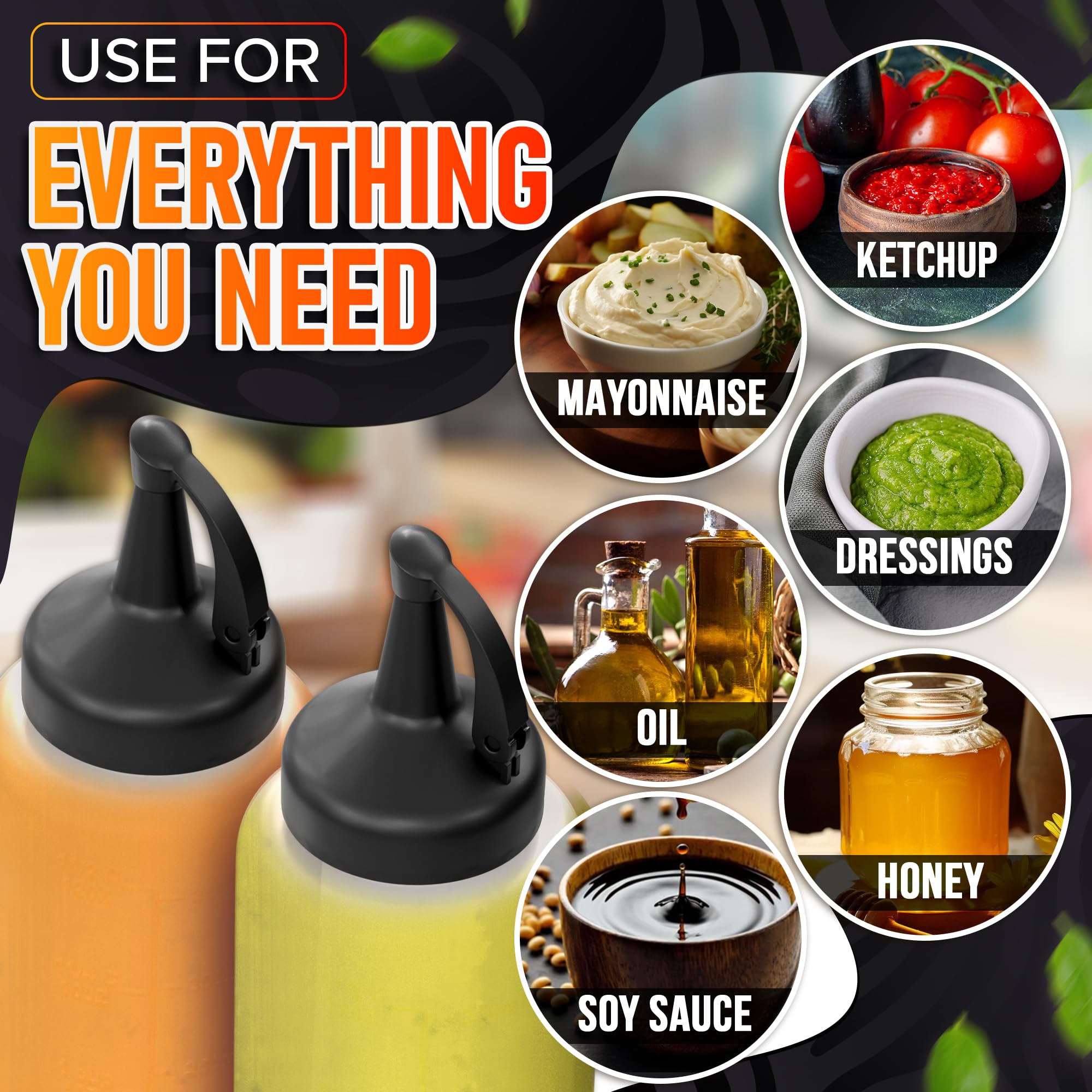 Foto 6 pulgar | Botellas Para Exprimir Condimentos Burius De 350 Ml (paquete De 6) Para Salsas - Venta Internacional.