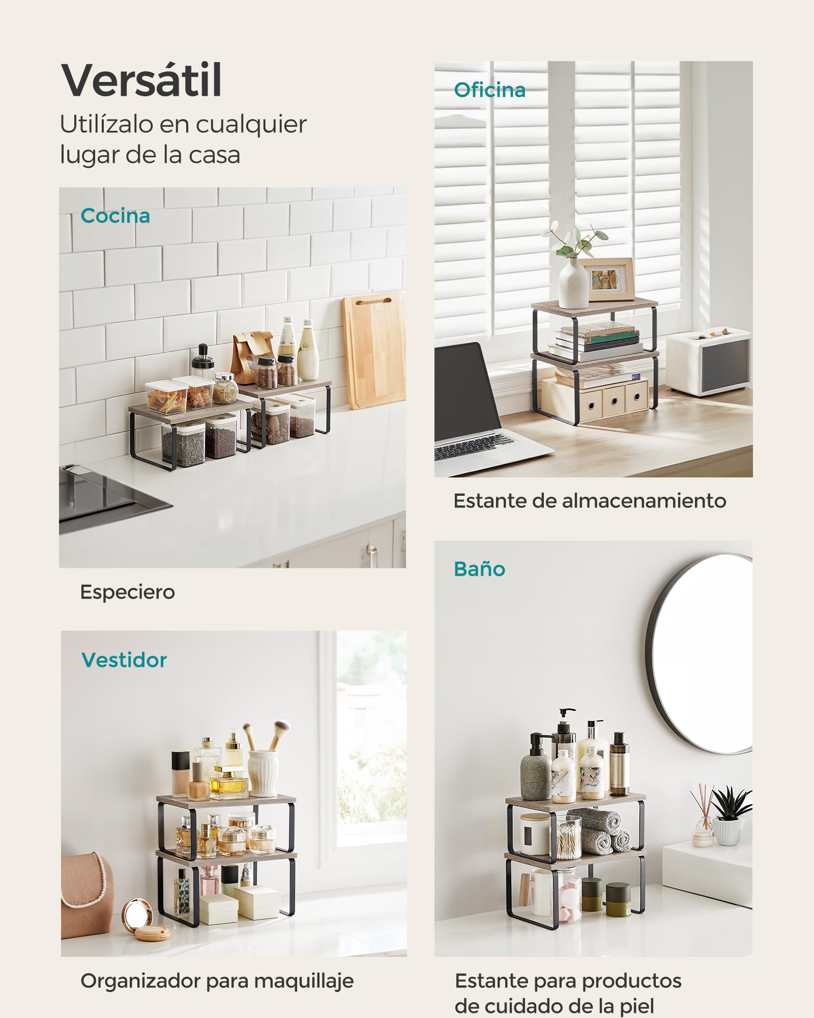 Foto 6 | Especiero De Cocina Songmics Mkcs020x02 Greige Mélange