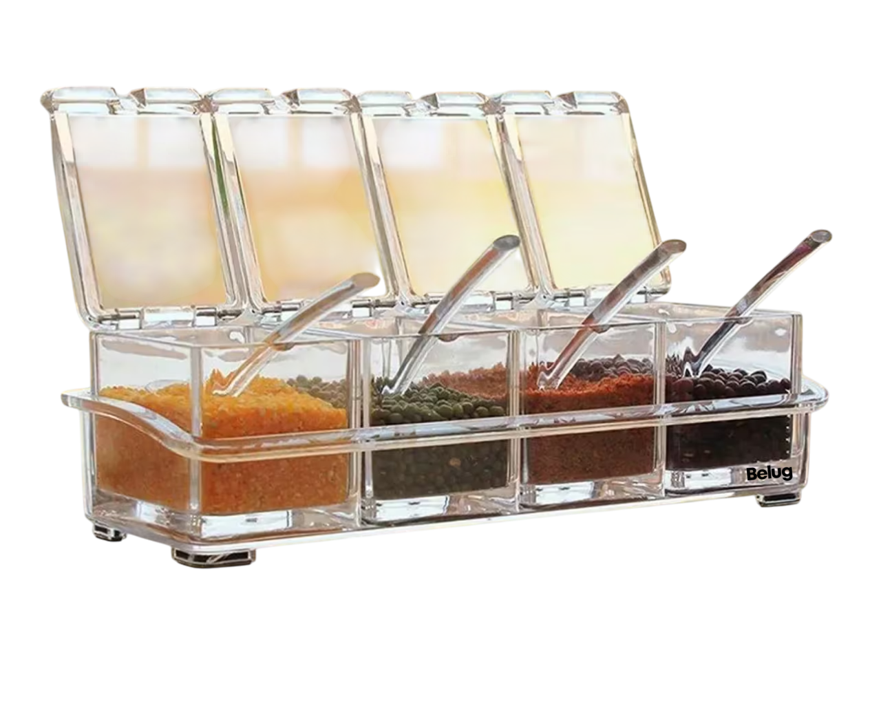 Foto 2 | Especieros Belug Salsera Organizador Azucarero Cocina 4 Piezas Transparente