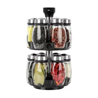 Foto 1 | Organizador De Cocina Giratorio Con Juego De 12 Frascos Especieros Eo Safe Imports Esi-18935 Negro