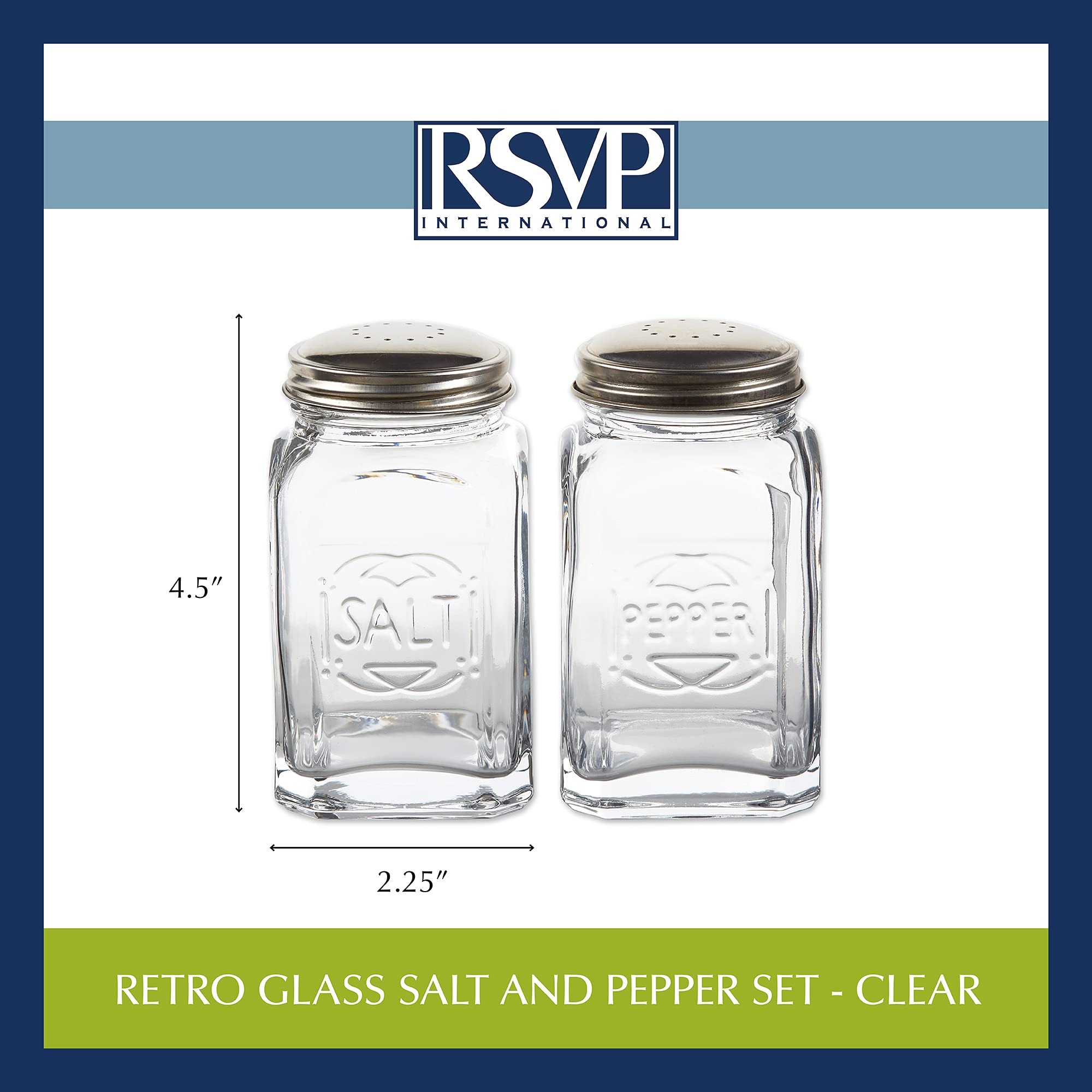 Foto 4 pulgar | Salero Y Pimentero Rsvp International Jumbo Retro Glass - Venta Internacional.
