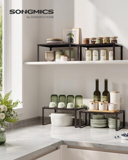 Foto 3 | Set De 2 Unidades Spice Rack Para Armarios Y Estanterías Songmics, Color Marrón - Venta Internacional.