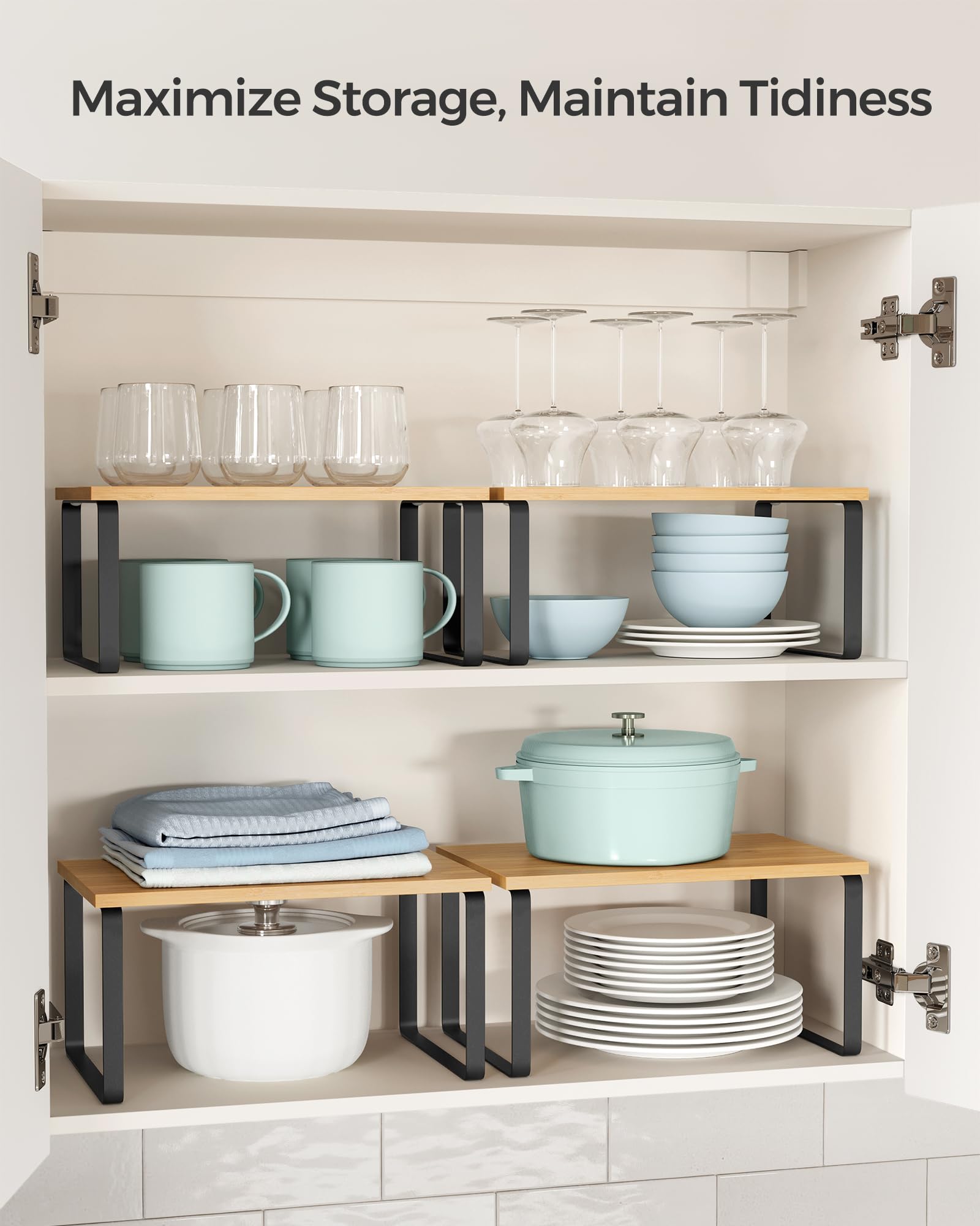 Foto 4 pulgar | Armario Organizador De Estantes Songmics Kitchen Set 2, Metal Y Madera - Venta Internacional.