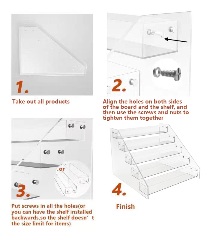 Foto 6 pulgar | Organizador De Condimentos Escalonado Spice Rack Pmmasto, Acrílico - Venta Internacional.