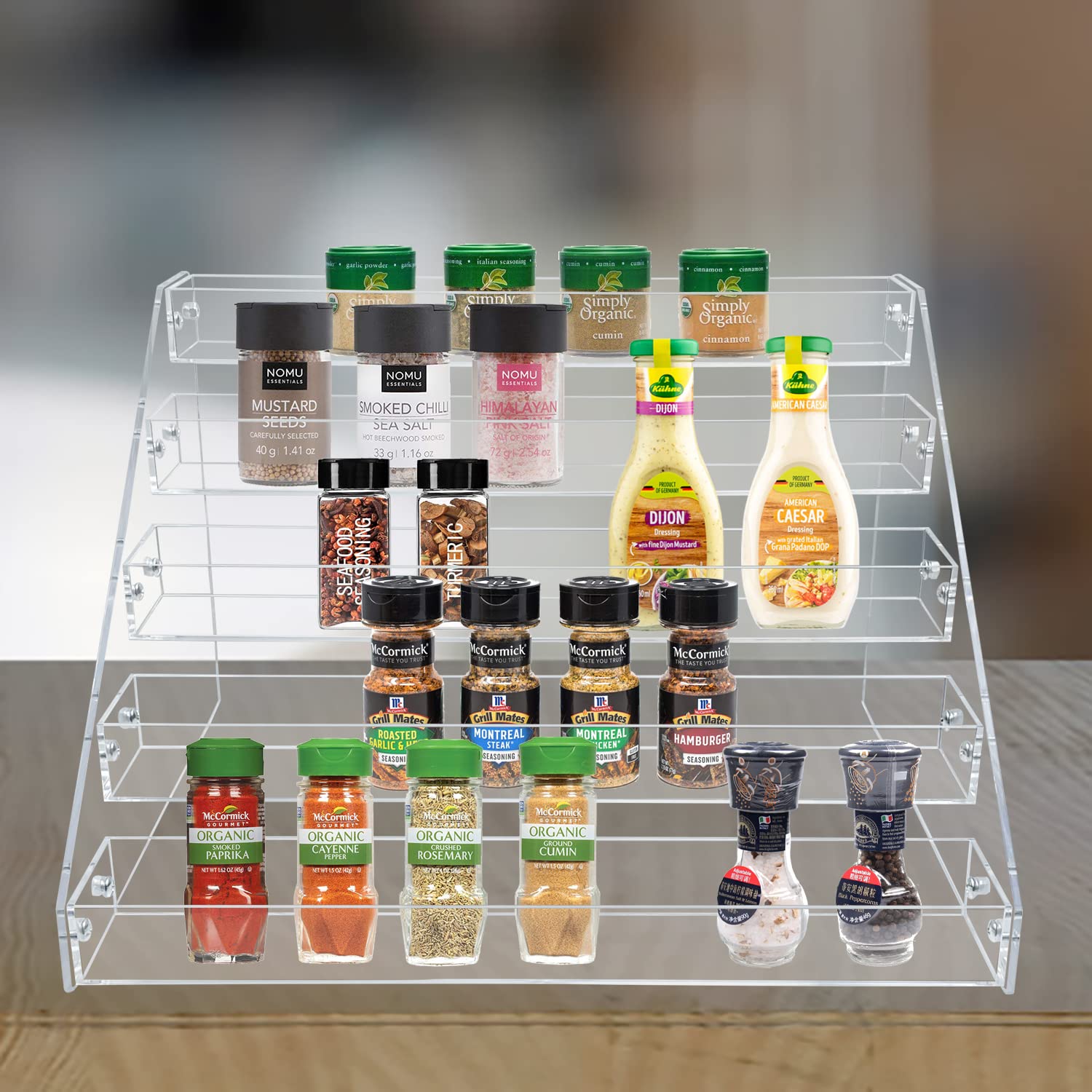 Foto 8 pulgar | Organizador De Condimentos Escalonado Spice Rack Pmmasto, Acrílico - Venta Internacional.
