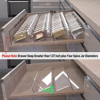 Foto 3 | Organizador De Cajones Spice Jadehom De 4 Niveles, Acrílico Transparente - Venta Internacional.