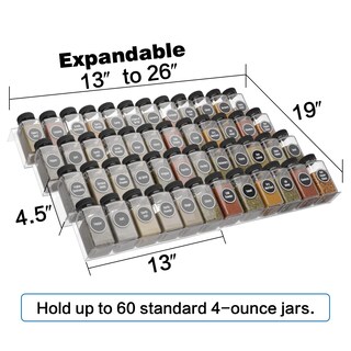 Foto 4 | Organizador De Cajones Spice Jadehom De 4 Niveles, Acrílico Transparente - Venta Internacional.