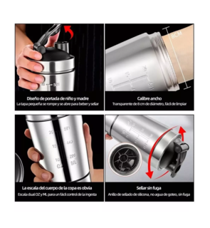 Foto 4 | Vaso Agitador de Acero Inoxidable Lab.G Plata