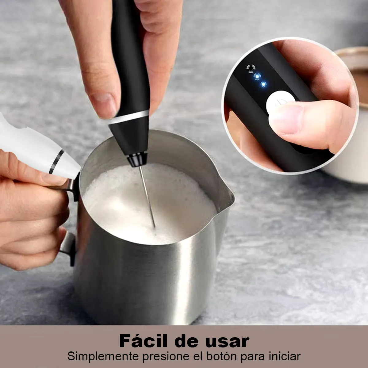 Foto 4 pulgar | Mini Batidor Electrico Kimhi Portatil Recargable 3 Velocidades