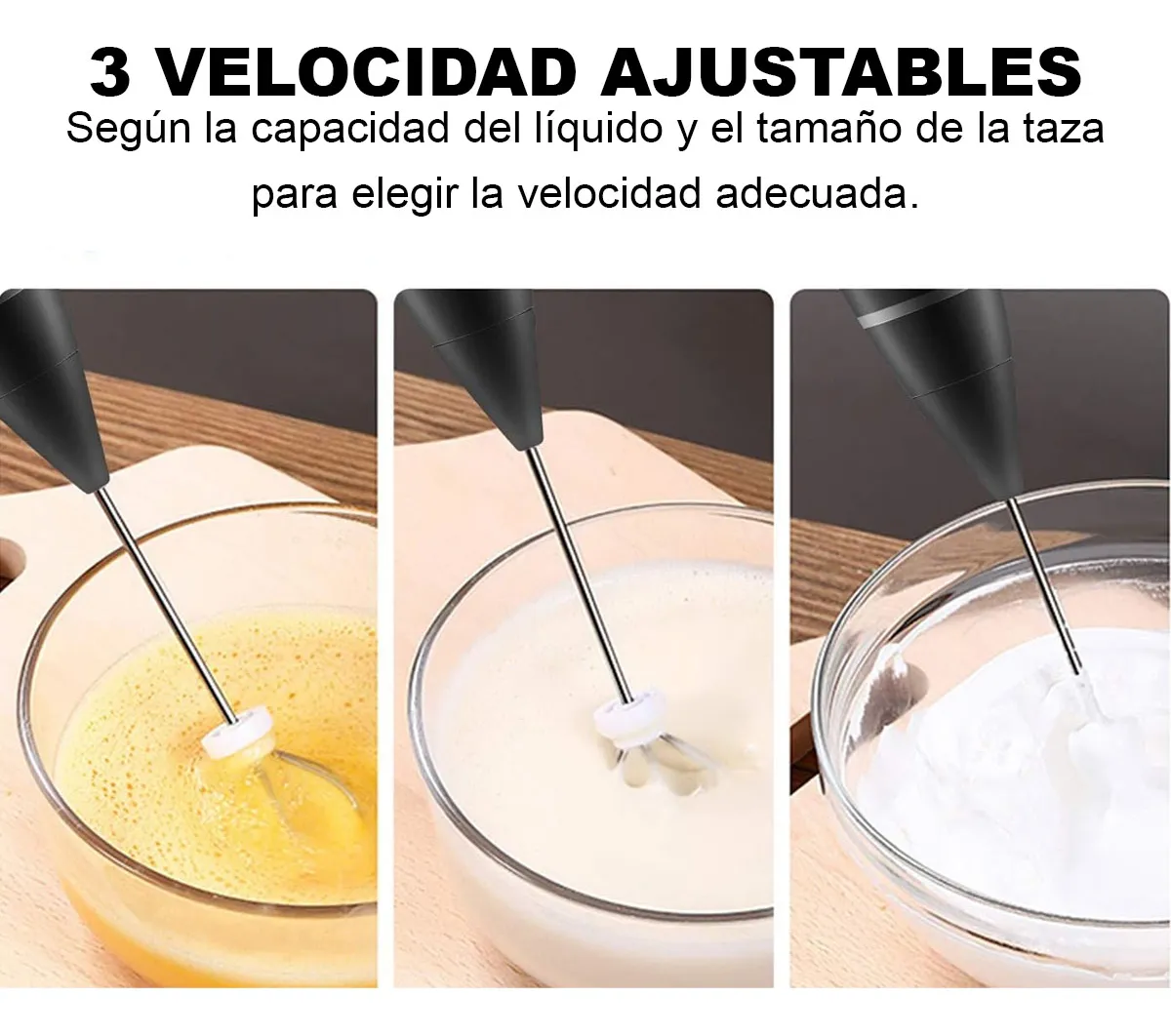 Foto 5 pulgar | Mini Batidor Electrico Kimhi Portatil Recargable 3 Velocidades