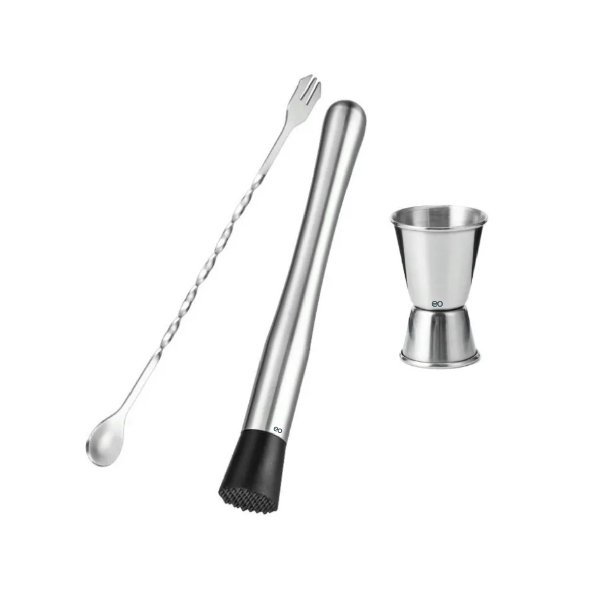 Foto 2 pulgar | Muddler De Acero Inoxidable Con Jigger Cuchara Para Cócteles  Eo Safe Imports Esi-20674 Plata