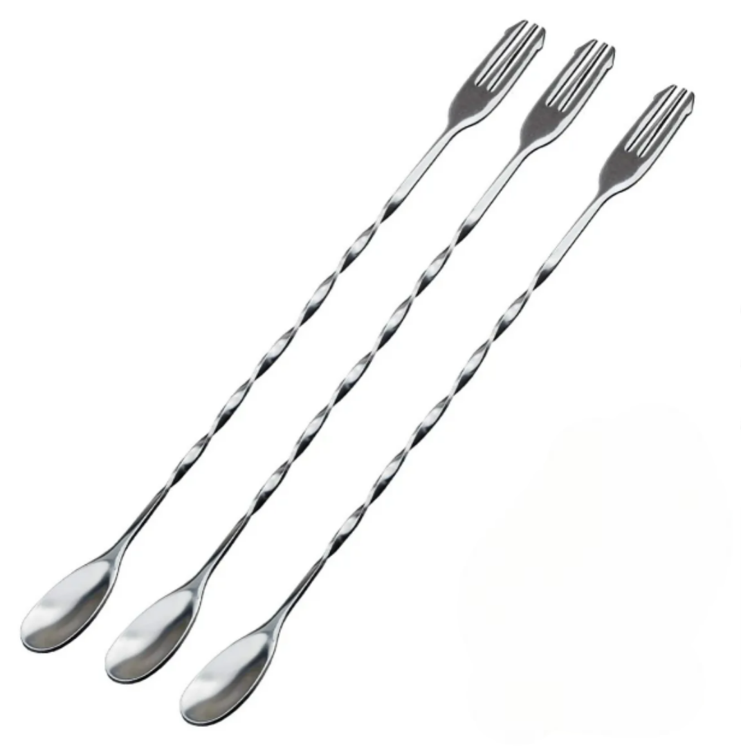 Foto 2 pulgar | Set Elegante Xtellar De 3 Agitadores Cuchara Mezcladora De Acero Inoxidable Elite 32cm