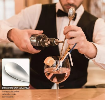 Foto 4 | Set Elegante Xtellar De 3 Agitadores Cuchara Mezcladora De Acero Inoxidable Elite 32cm