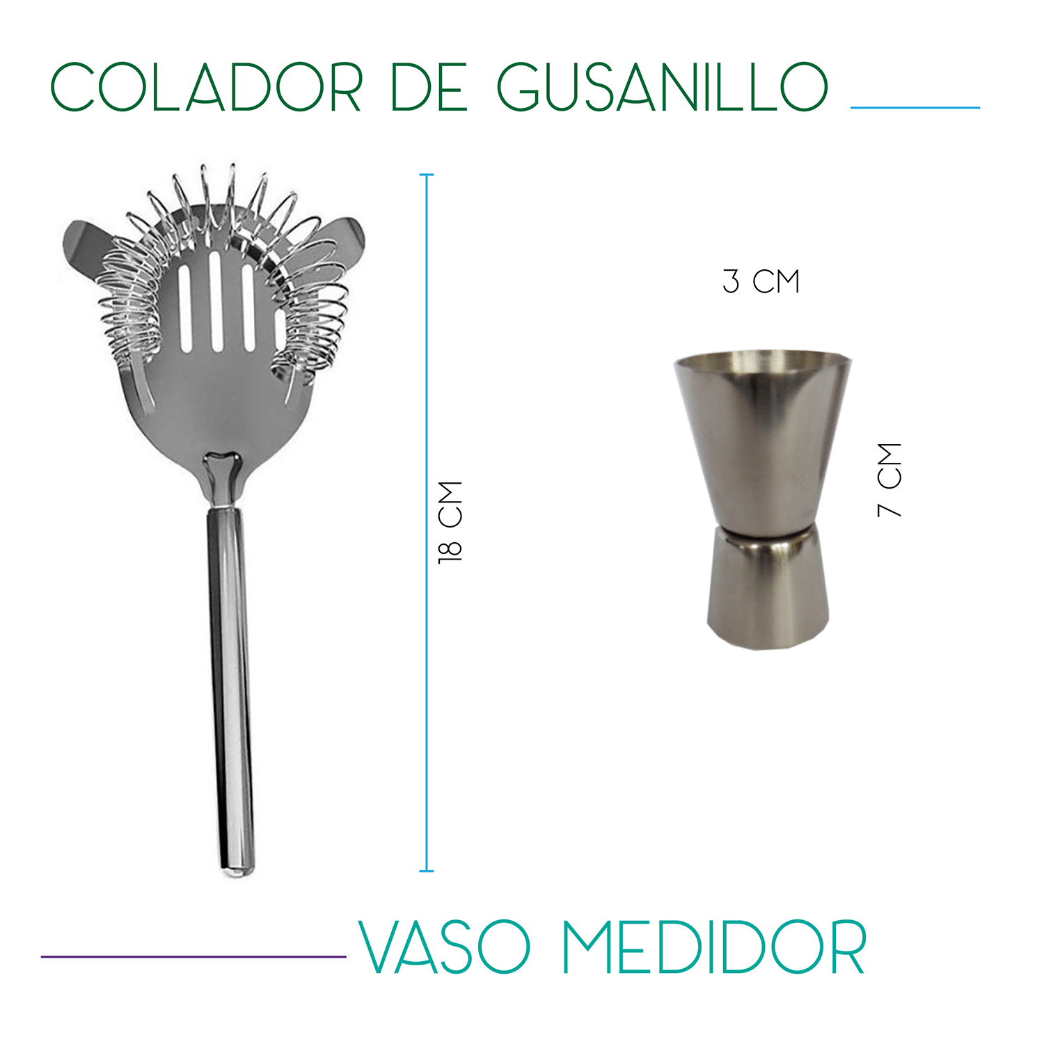 Foto 4 pulgar | Set de 5 pz Chic Fantay para Bar de Acero Inoxidable