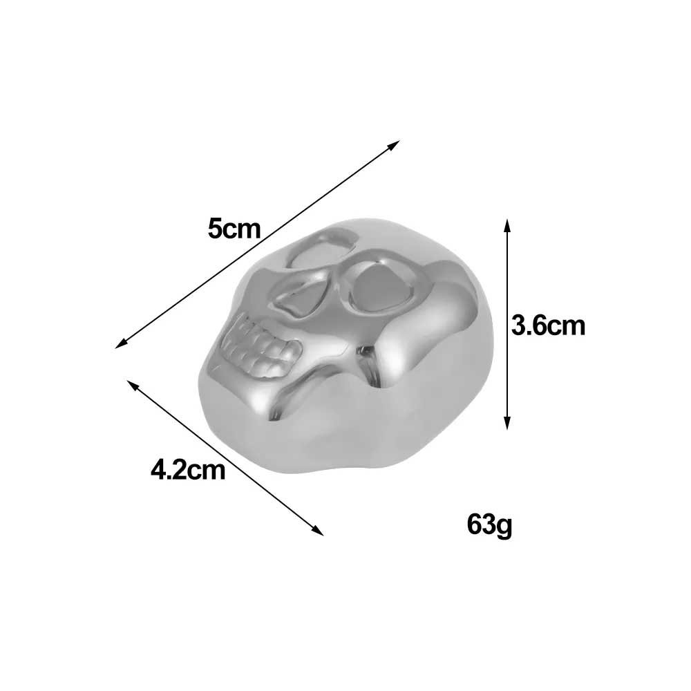 Foto 3 pulgar | Cubos de Hielo en Forma de Cráneo Calavera Piedras de Whiskey Reutilizable Metálicos