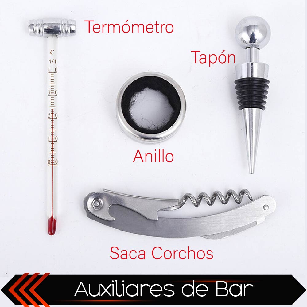 Foto 4 pulgar | Set De Vino Juego De 4 Pz Accesorios Para Vino Con Ajedrez En Caja De Madera