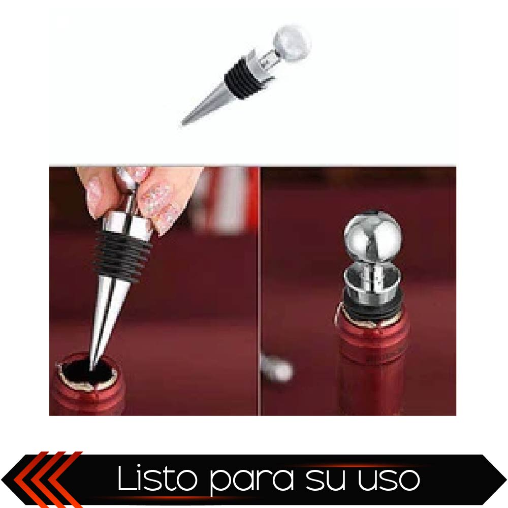 Foto 4 pulgar | Set De Vino Chic Fantasy Juego De 2 Piezas Accesorios Para Vino Set De Bar