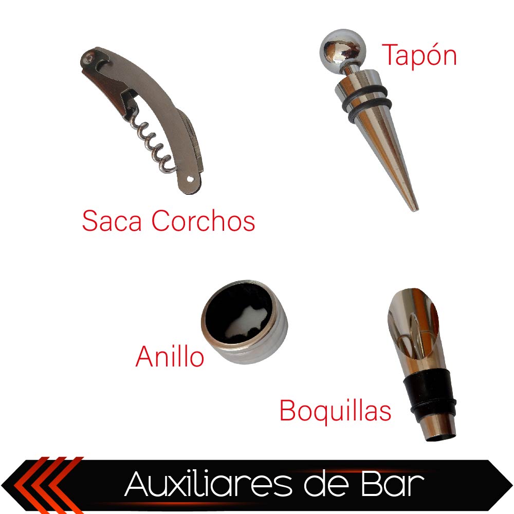 Foto 4 pulgar | Set De Vino Juego 4 De Accesorios Para Vino En Caja Para Botella CHIC FANTASY