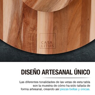 Foto 7 | Lazy Susan Giratorio Casa Litus De Madera De Acacia Especiero Botanero Para Mesa 83242