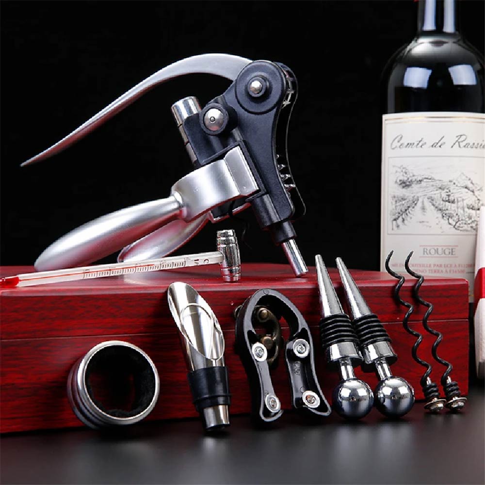 Foto 5 | Chic-fantasy Juego De Accesorios Para Vino, Set Para Vino Caja De Madera