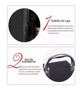 Foto 2 | Caja para Vino Belug Negro