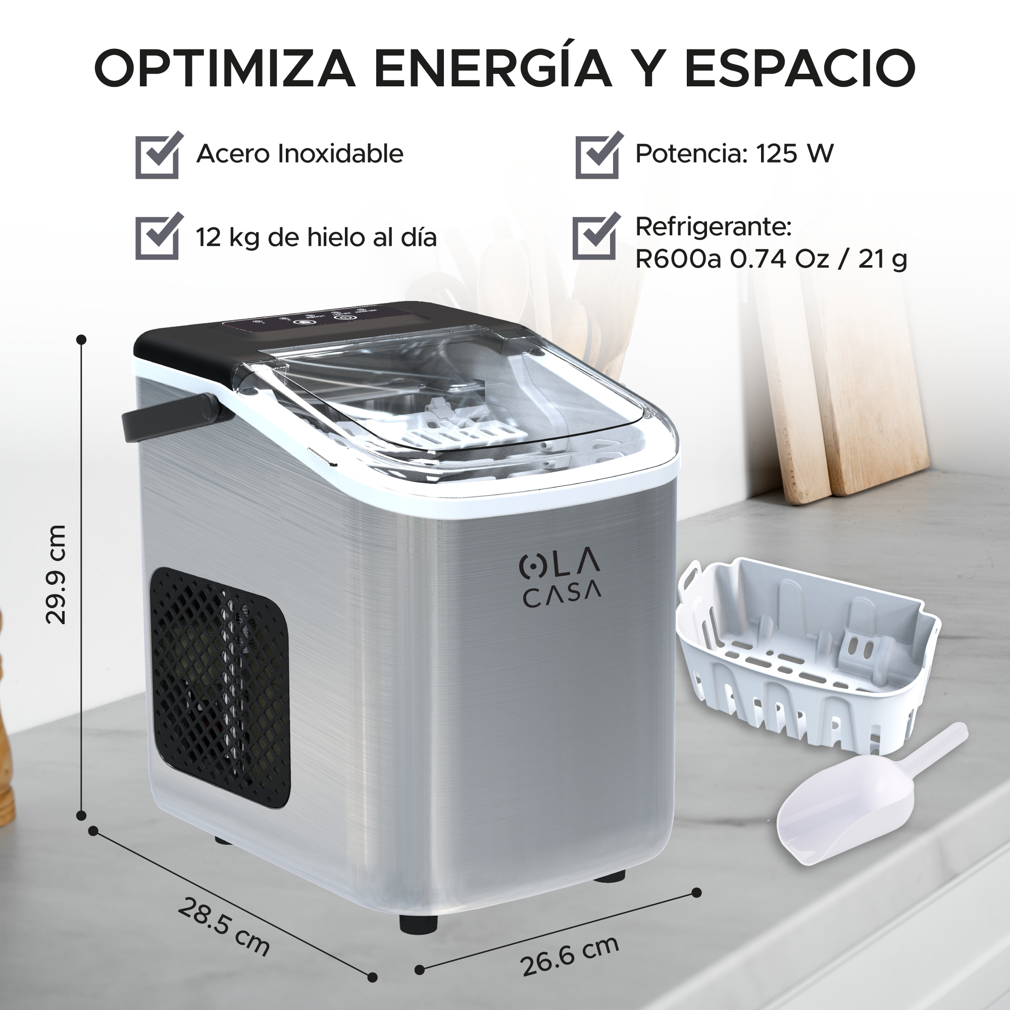 Foto 5 pulgar | Máquina de Hielo Ola Casa 12 kg