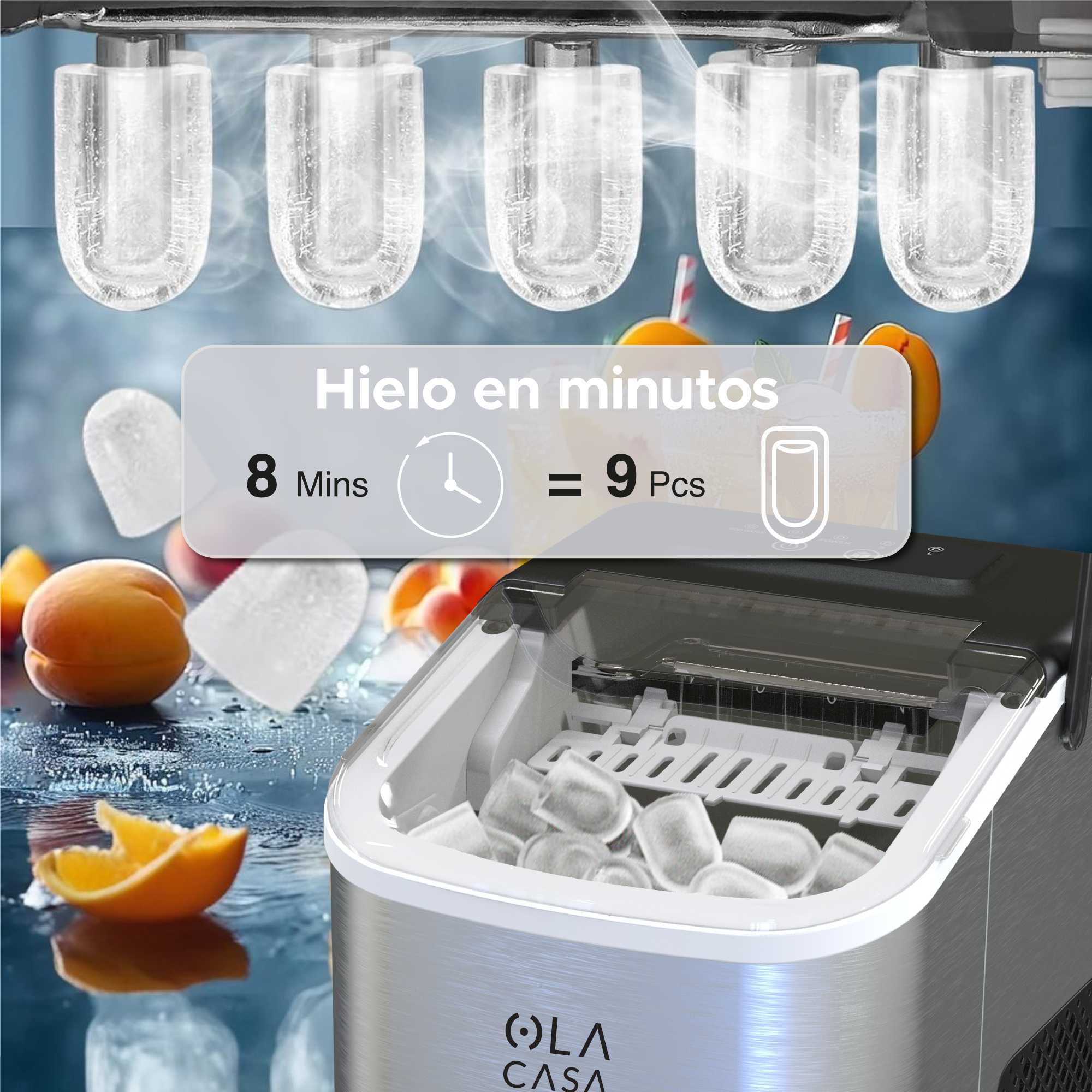 Foto 7 pulgar | Máquina de Hielo Ola Casa 12 kg