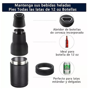 Foto 2 | Botellero Negro Enfriador de Cerveza de Acero Inoxidable