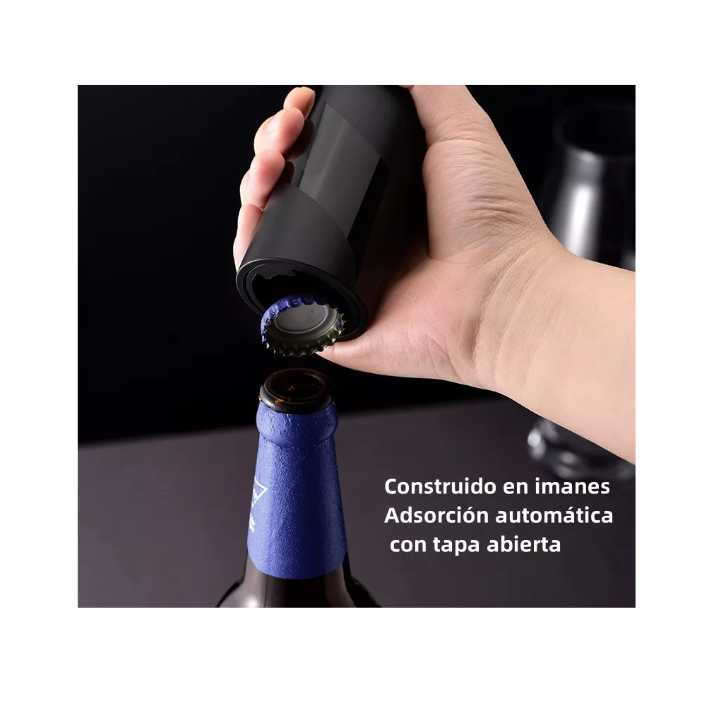 Foto 4 pulgar | Destapador De Cerveza Abrebotella Ideal Portátil Negro