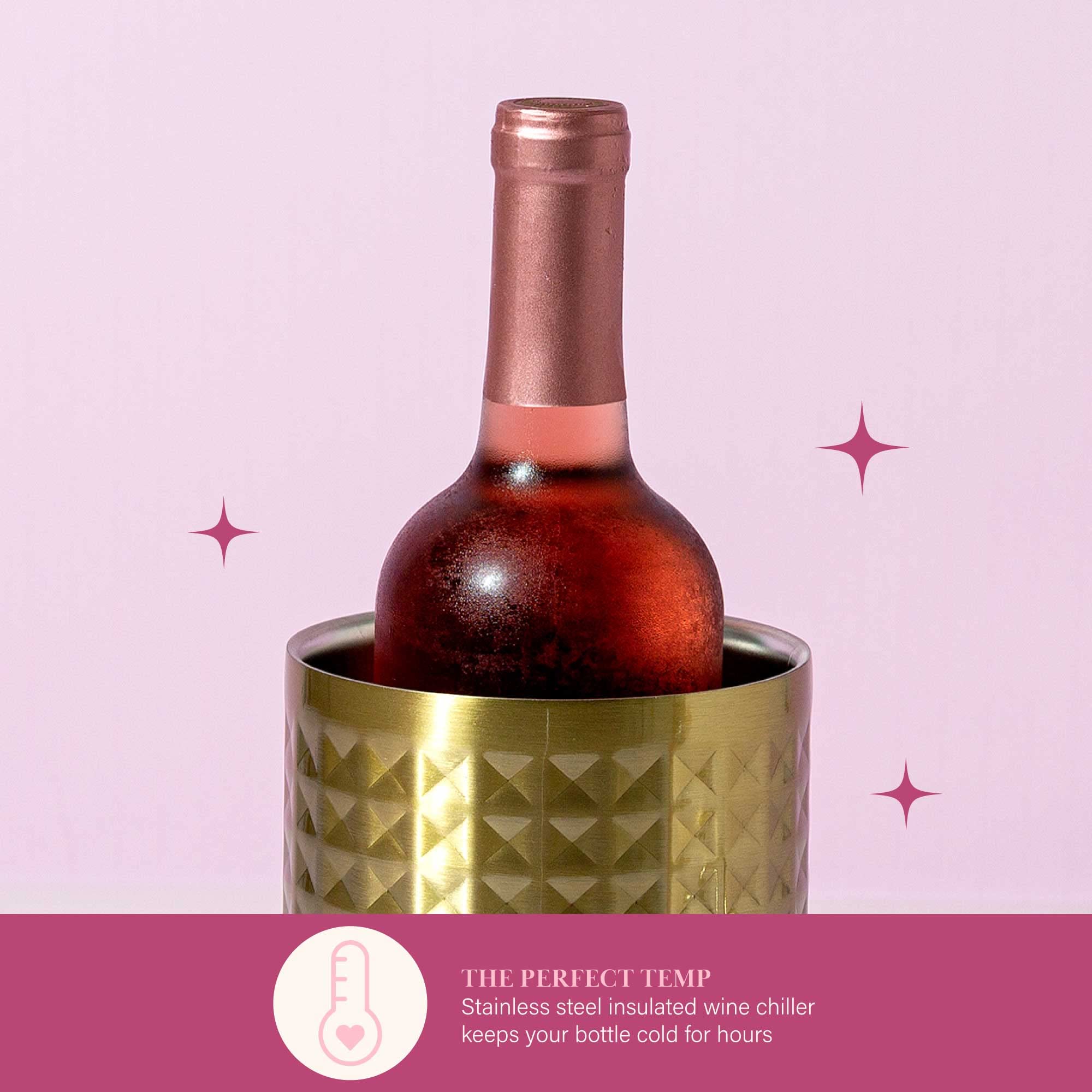 Foto 5 | Set Enfriador De Botellas De Vino Paris Hilton Con Aislamiento De Doble Pared - Venta Internacional.