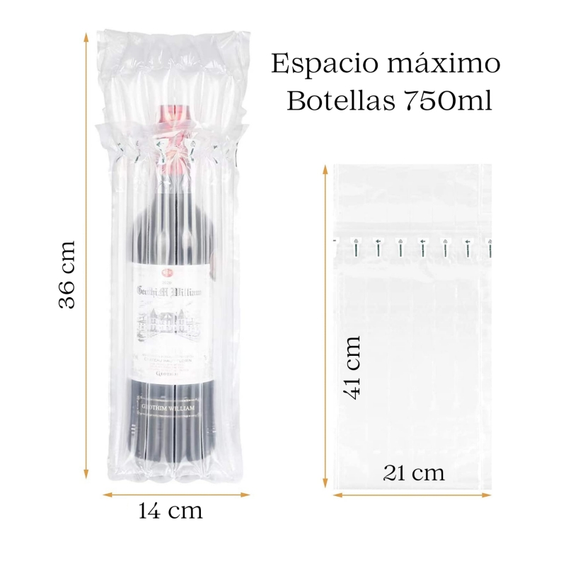 Foto 3 pulgar | Protector De Botella De Vino, 10 Unidades, Vidrio Con Airbag - Venta Internacional.