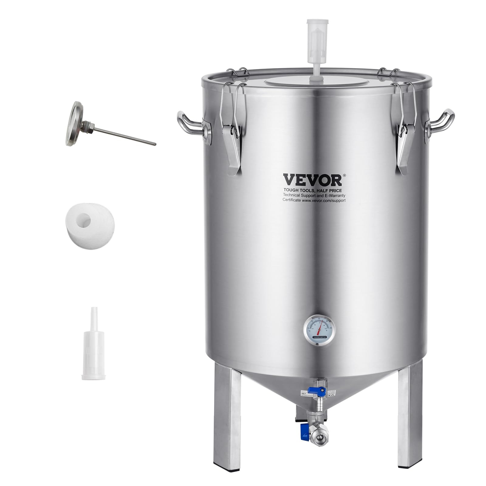 Foto 2 pulgar | Tanque De Fermentación Vevor 60l, Fermentador De Cerveza De Acero Inoxidable - Venta Internacional.
