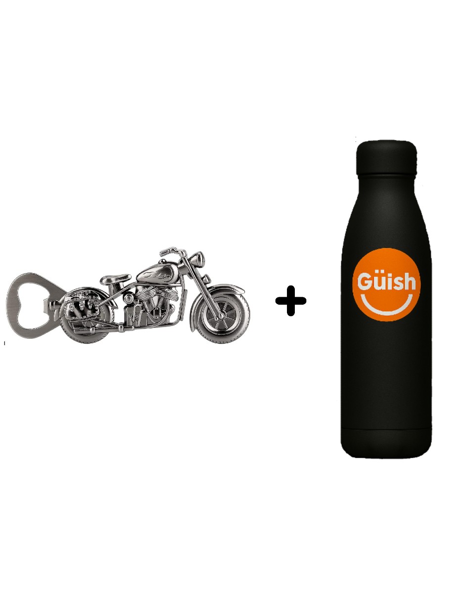 Foto 2 pulgar | Abridor De Botella De Motocicleta + Gratis Termo De Regalo Güish De Regalo