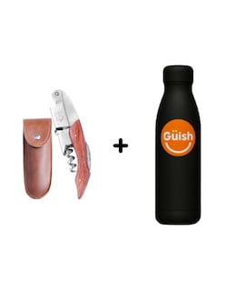 Foto 1 | Abrebotellas De Madera De Acero Inoxidable + Funda De Piel + Gratis Termo De Regalo Güish De Regalo