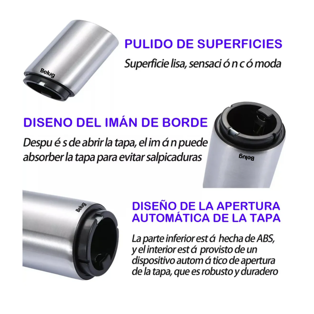 Foto 3 pulgar | 6 Piezas De Acero Inoxidable Magnético Push Beer Opener Belug,  Plata