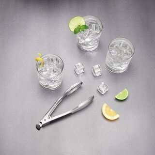 Foto 2 | Juego De Cubos De Hielo Oxo De Acero Inoxidable Cepillado Con Pinzas De 4 Litros - Venta Internacional.