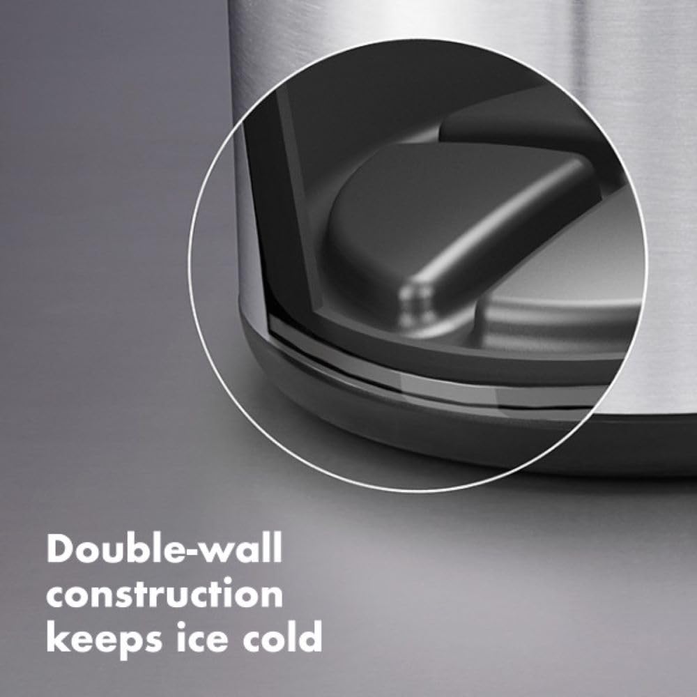 Foto 4 pulgar | Juego De Cubos De Hielo Oxo De Acero Inoxidable Cepillado Con Pinzas De 4 Litros - Venta Internacional.