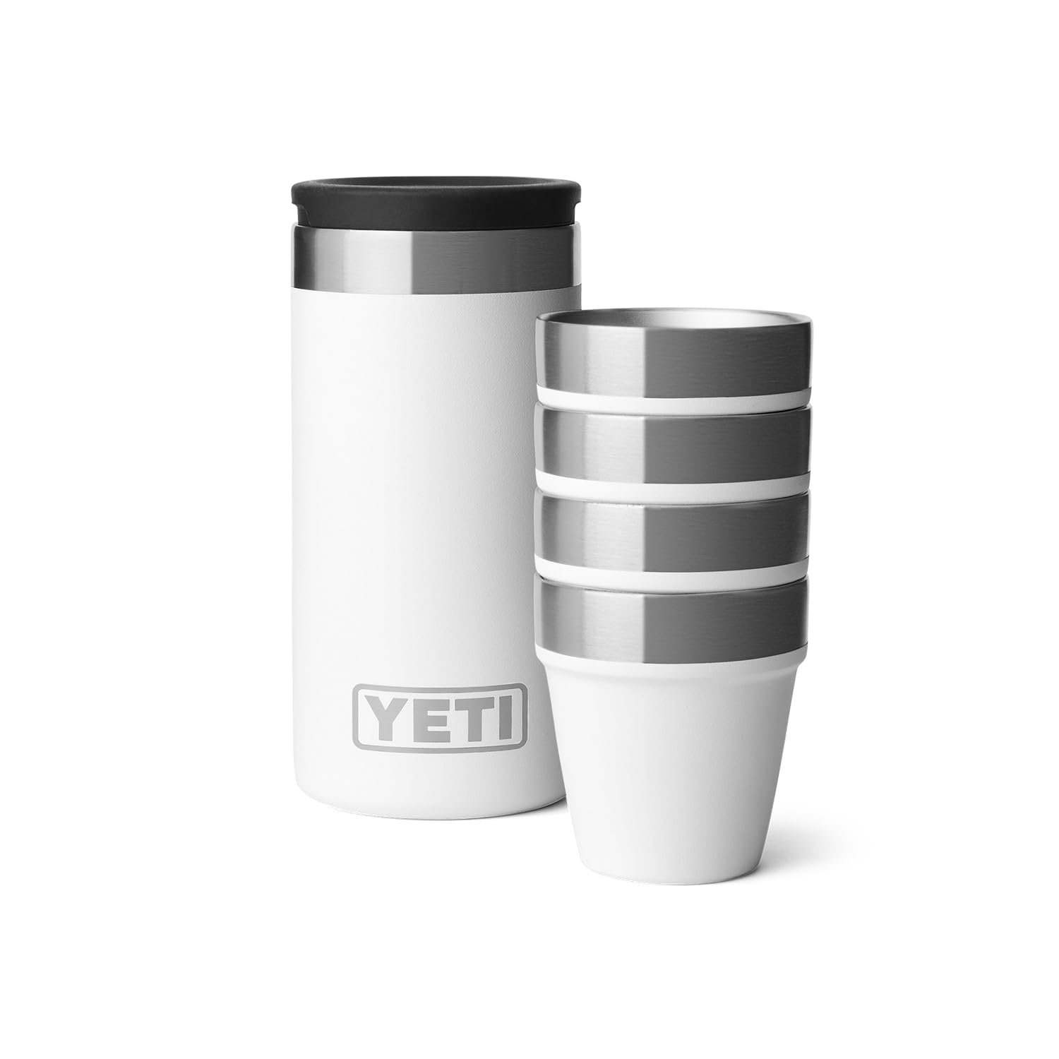 Foto 6 pulgar | Set De 4 Vasos De Chupito Yeti Con Funda De Transporte, 50 Ml, Color Blanco - Venta Internacional.