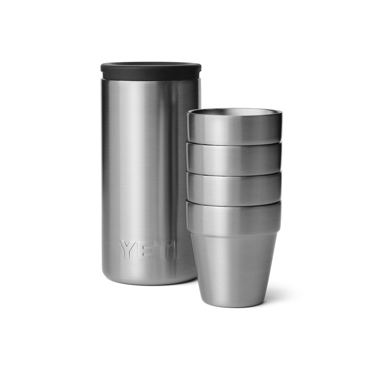 Foto 6 pulgar | Set De 4 Vasos De Chupito Yeti De Acero Inoxidable, 50 Ml, Con Funda - Venta Internacional.